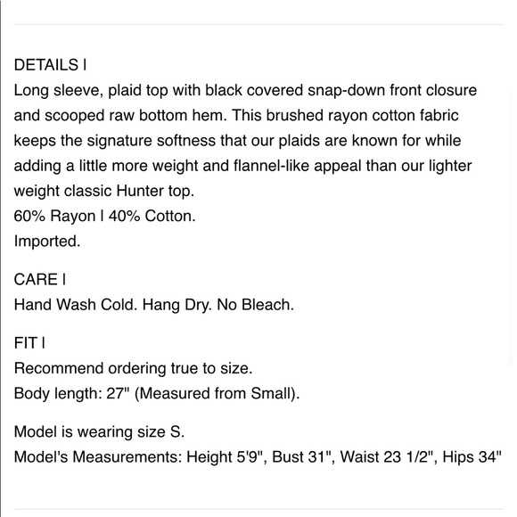 NEW • Rails • Leo Button Down Plaid Shirt Onyx Sm - Picture 5 of 8